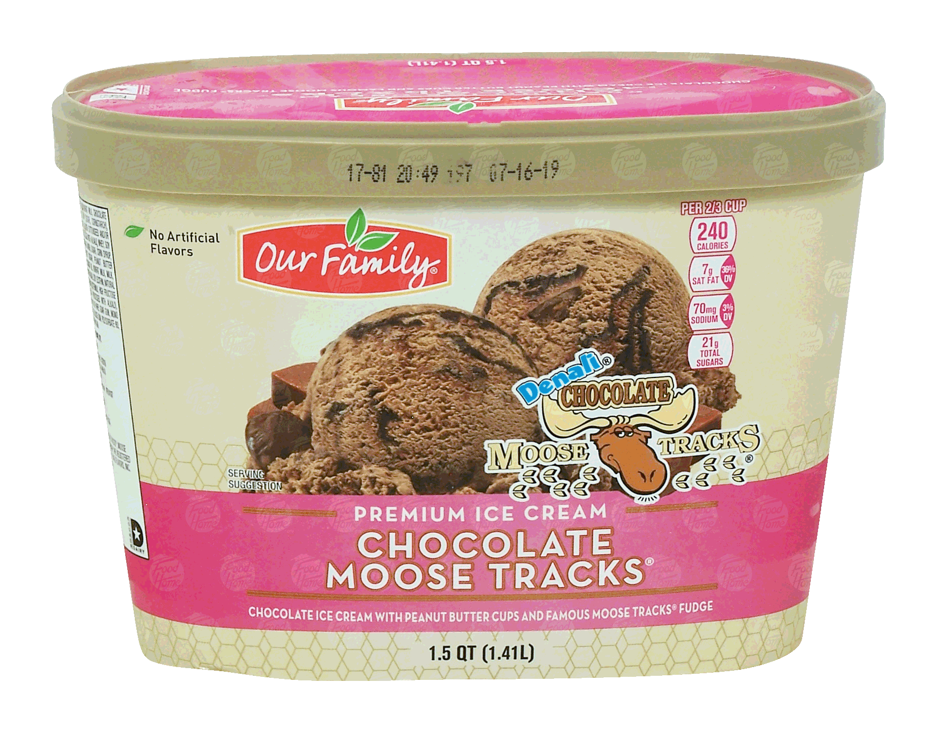 Our Family  chocolate moose tracks with peanut butter cups and fudge Full-Size Picture